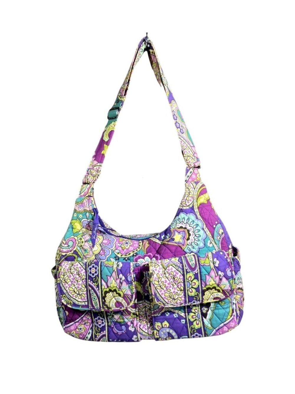 Vintage Y2K Retired Vera Bradley Clara Heather Cargo Sling Shoulder Bag Large